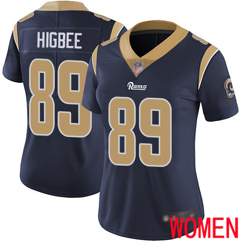 Los Angeles Rams Limited Navy Blue Women Tyler Higbee Home Jersey NFL Football 89 Vapor Untouchable